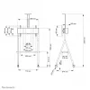Carrinho para TV Neomounts NS-M1500Schwarz 32-65 polegadas