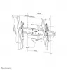 Suporte de coluna para TV Neomounts WL35S-910BL16 40-75 polegadas - inclinável - com fecho - Ø 25-100 cm