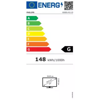 Ecrã de sinalização Philips 65BDL4511D/00 A-board digital 165,1 cm (65