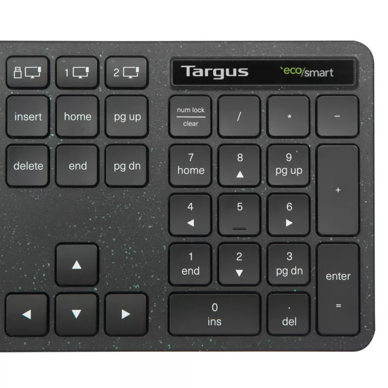 Teclado Targus EcoSmart AKB873NO universal RF Wireless + Bluetooth QWERTY nórdico preto