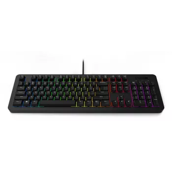 Teclado gaming com fios Lenovo K310 – tamanho completo 100 %, USB, US English, retroiluminação RGB, preto, cabo de 1,8 m