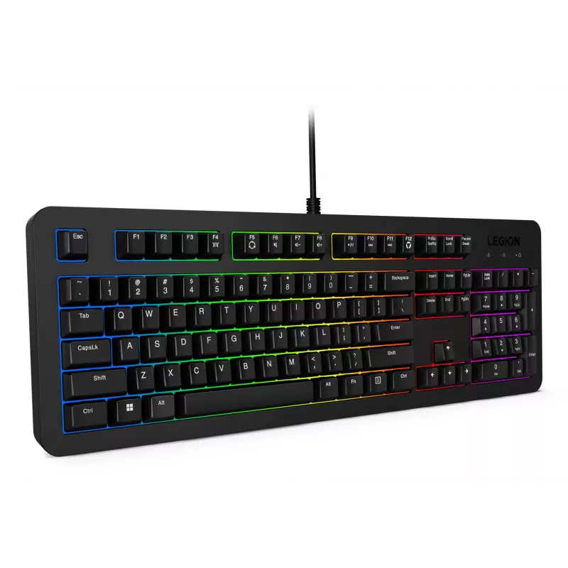 Lenovo Legion K310 RGB teclado gaming, USB, disposição inglês EUA, preto, de membrana