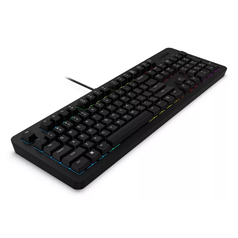 Lenovo Legion K310 RGB teclado gaming, USB, disposição inglês EUA, preto, de membrana