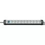 Extensão de energia Brennenstuhl 1951500100 3 m 10 tomadas AC preta cinzenta