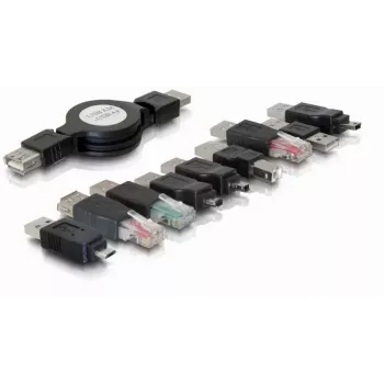 Kit de adaptadores USB DeLOCK 18612 preto 10 peças