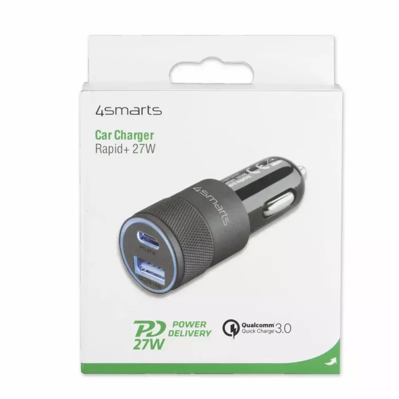 Carregador de dispositivo móvel 4smarts 464448 universal preto isqueiro automóvel