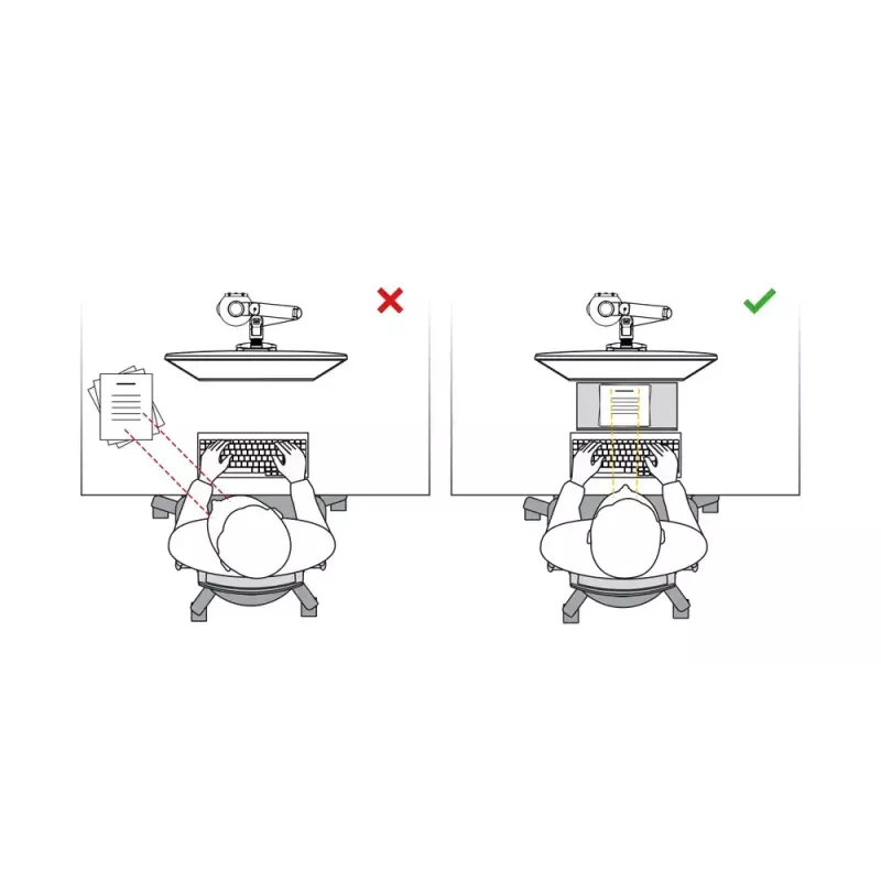 Suporte de documentos BakkerElkhuizen FlexDoc Cristal Clear