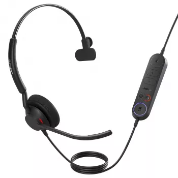 Jabra Engage 40 - (Inline Link) USB-A MS Mono, com fios, escritório/call center, 50 - 20000 Hz, 45 g, headset, preto