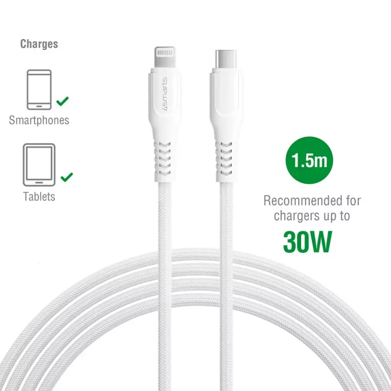 Cabo Lightning 4smarts 465592 1,5 m USB-C para Lightning