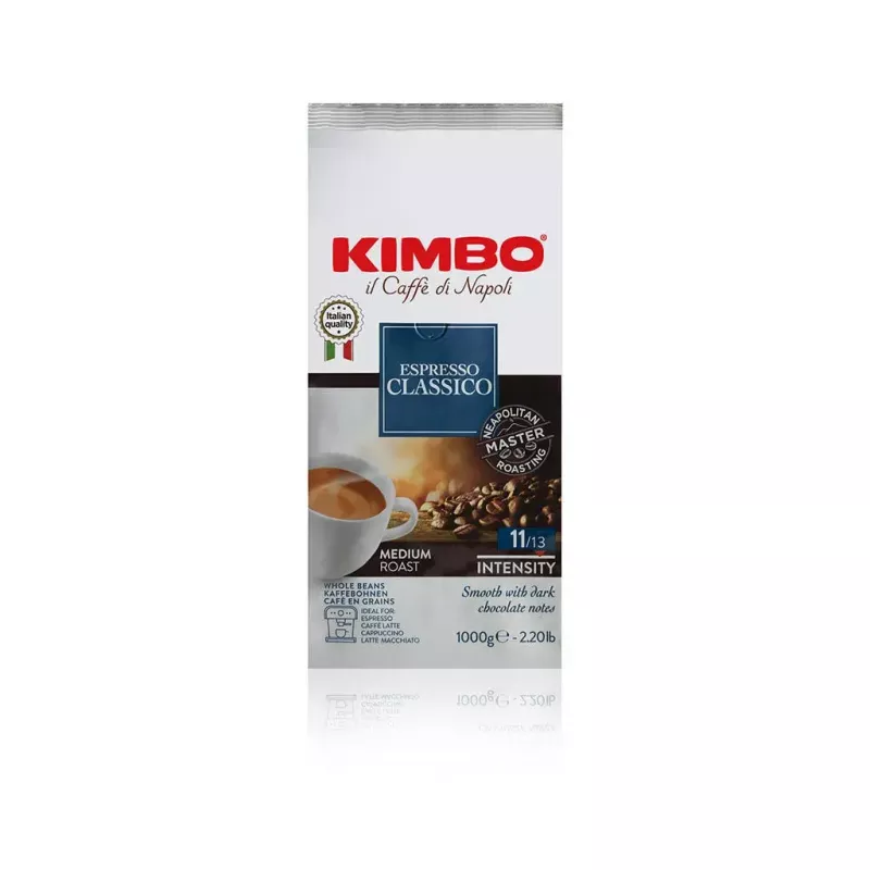 KIMBO 014089 Espresso Classico grãos de café 1 kg torra média