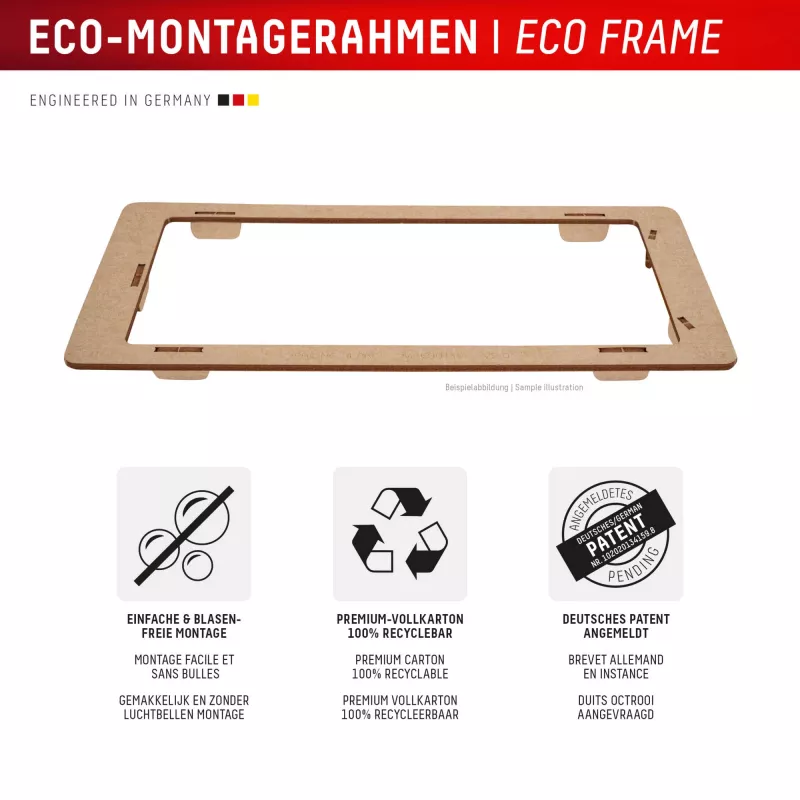 Proteção de ecrã Displex (10H) para Apple iPhone 16 Pro, moldura de montagem Eco, resistente a riscos