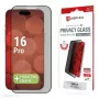 Película de proteção de ecrã com filtro de privacidade Displex (10H) para Apple iPhone 16 Pro, moldura de montagem Eco, filtro de privacidade