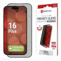 Película de proteção de ecrã com filtro de privacidade Displex (10H) para Apple iPhone 16 Plus, moldura de montagem Eco, filtro de privacidade