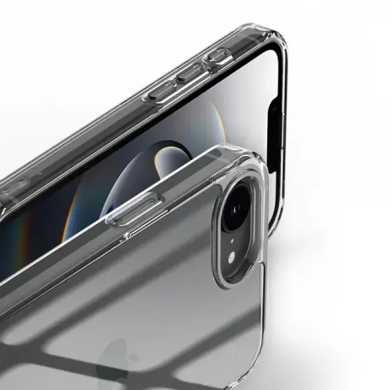 Nevox StyleShell SHOCKFlex 2496 capa para iPhone 16e / SE 2025, 15,5 cm (6,1 polegadas), transparente