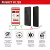 Película de proteção de ecrã com filtro de privacidade Displex (10H) para Samsung Galaxy S25 Edge, moldura de montagem Eco, filtro de privacidade