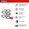 Vidro para objetiva de câmara Displex Full Cover iPhone 16 Pro/16 Pro Max, 10H, proteção total da câmara, montagem rápida, pack de 2