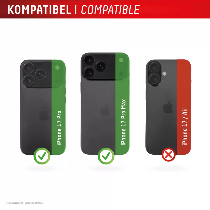 Displex vidro premium para lentes da câmara, iPhone 17 Pro/17 Pro Max, 10H, anéis individuais, DLC, transparente, Quick Mount
