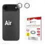 Displex vidro premium para lentes da câmara, iPhone Air, 10H, anéis individuais, DLC, transparente, Quick Mount