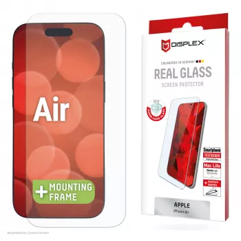 Displex película protetora de ecrã (10H) para Apple iPhone Air, moldura de montagem Eco, resistente a riscos