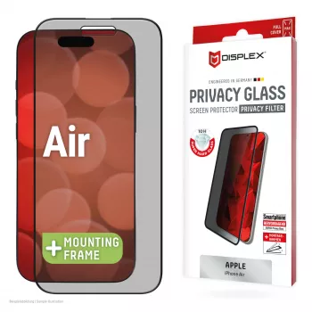 Displex protetor de ecrã de privacidade (10H) para Apple iPhone Air, moldura de montagem Eco, filtro de privacidade