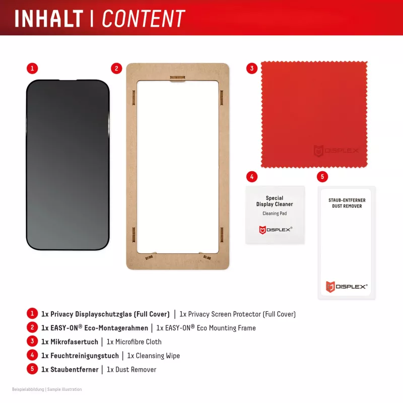 Displex protetor de ecrã de privacidade (10H) para Apple iPhone Air, moldura de montagem Eco, filtro de privacidade