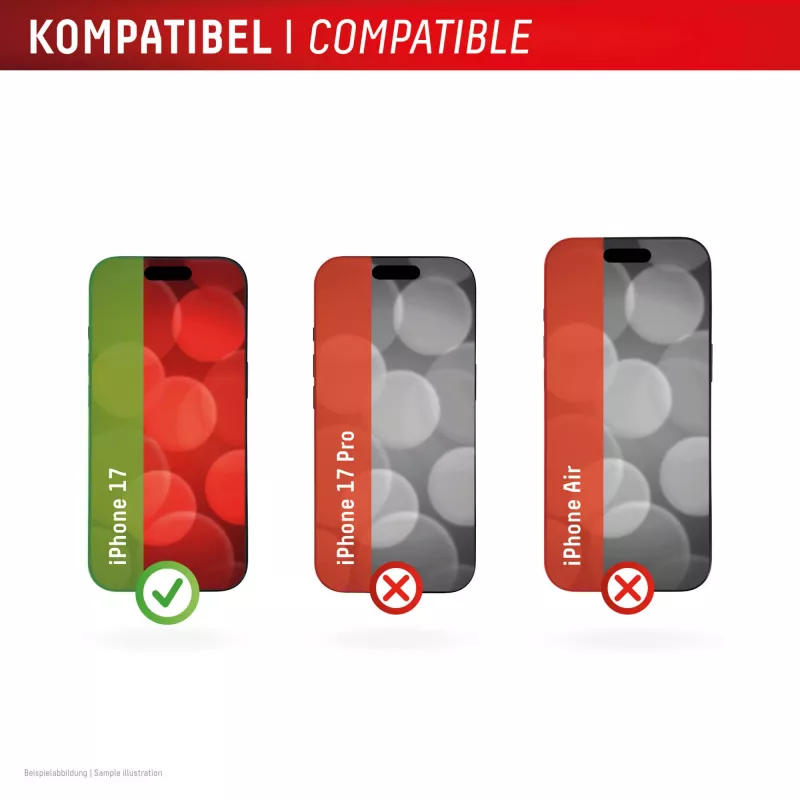 Displex película protetora de ecrã + capa para Apple iPhone 17, moldura de montagem Eco, resistente a riscos