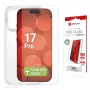Displex película protetora de ecrã + capa para Apple iPhone 17 Pro, moldura de montagem Eco, resistente a riscos