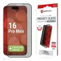 Película de privacidade Displex (10H) para Apple iPhone 16 Pro Max, moldura de montagem Eco, filtro de privacidade