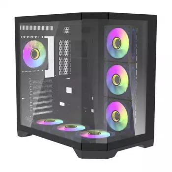 Caixa de computador Darkflash FT418 PRO, ATX, preta