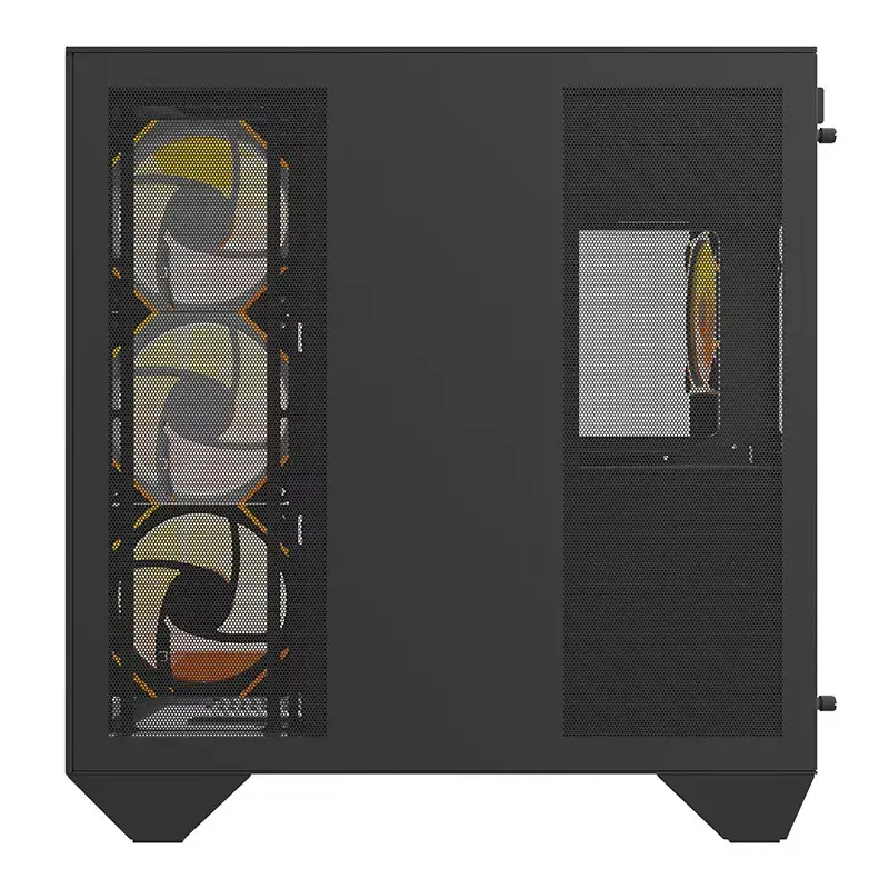 Caixa para computador Darkflash DY470 ATX Preto com 4 ventoinhas e suporte para GPU