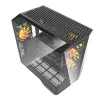 Caixa para computador Darkflash DY470 ATX Preto com 4 ventoinhas e suporte para GPU