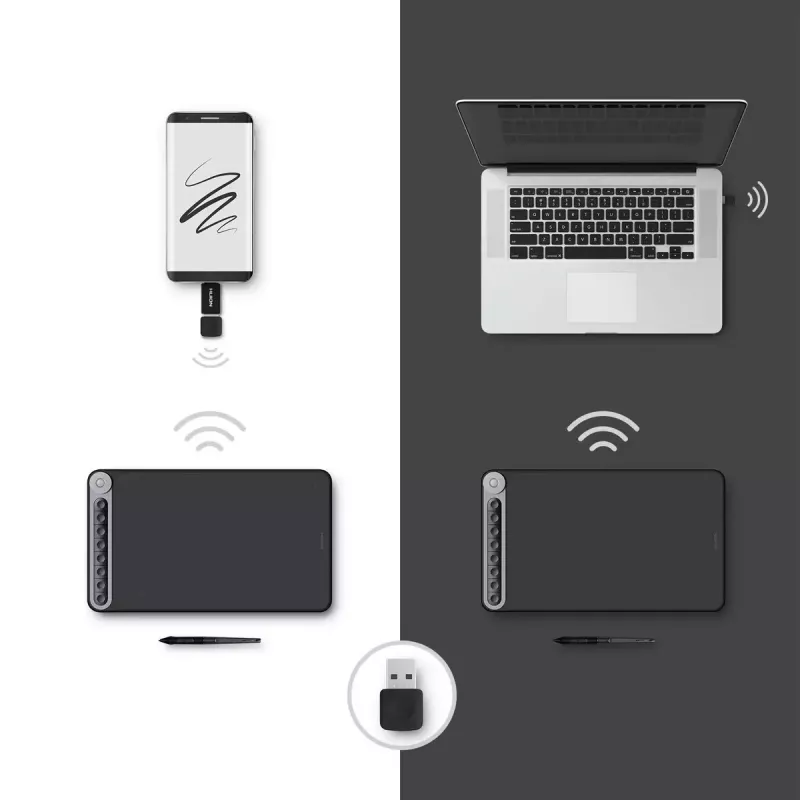 Tablet gráfico HUION Q620M Preto 5080 lpi 266,7 x 166,7 mm USB