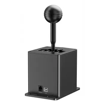 Alavanca de velocidades de corrida MOZA HGP Shifter — alumínio, preto, 100×143×241 mm, USB-A para USB-B