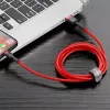 Cabo Lightning Baseus CALKLF-A09 0,5 m vermelho