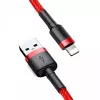 Cabo Lightning Baseus CALKLF-A09 0,5 m vermelho