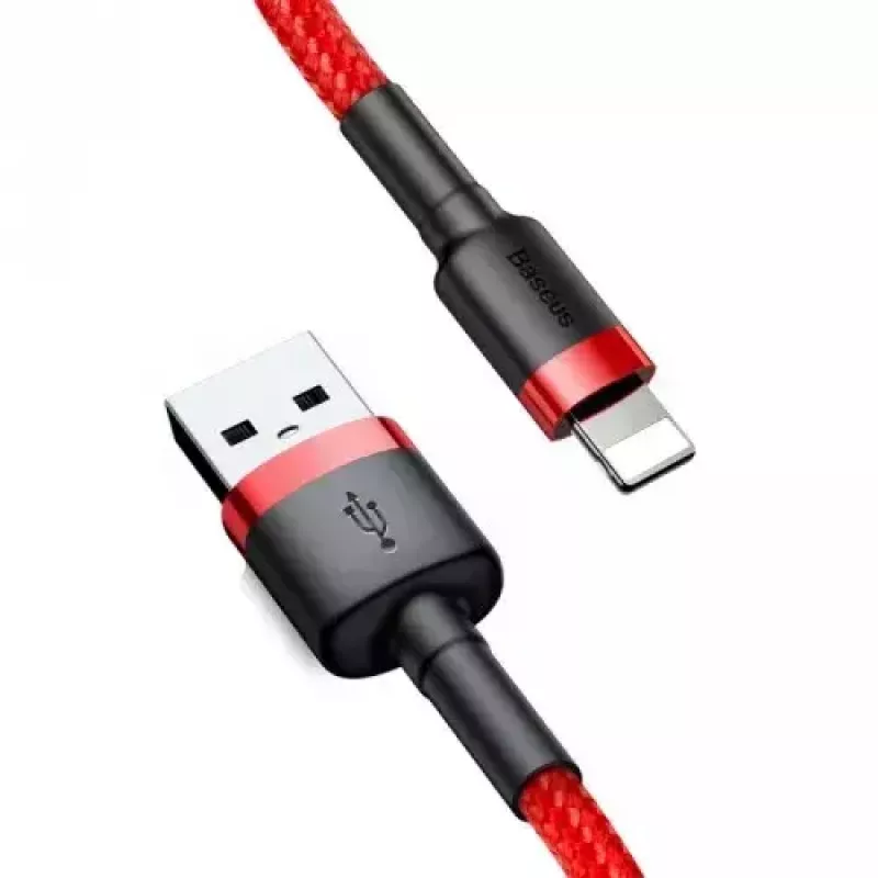 Cabo Lightning Baseus CALKLF-A09 0,5 m vermelho