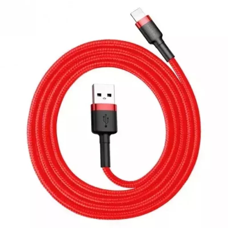 Cabo Lightning Baseus CALKLF-A09 0,5 m vermelho