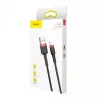 Cabo USB-A para Lightning Baseus CALKLF-C19 2 m — caixa em alumínio, 1,5 A, preto/vermelho