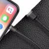 Cabo USB-A para Lightning Baseus Cafule (CALKLF-CG1) — trançado em nylon, QC3.0 1,5 A, 2 m, cinzento/preto