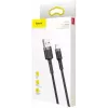 Cabo USB-A para Lightning Baseus Cafule (CALKLF-CG1) — trançado em nylon, QC3.0 1,5 A, 2 m, cinzento/preto