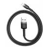 Cabo USB-A para Lightning Baseus Cafule (CALKLF-CG1) — trançado em nylon, QC3.0 1,5 A, 2 m, cinzento/preto