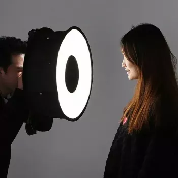 Difusor softbox Puluz PU5145 45 cm redondo leve para iluminação fotográfica