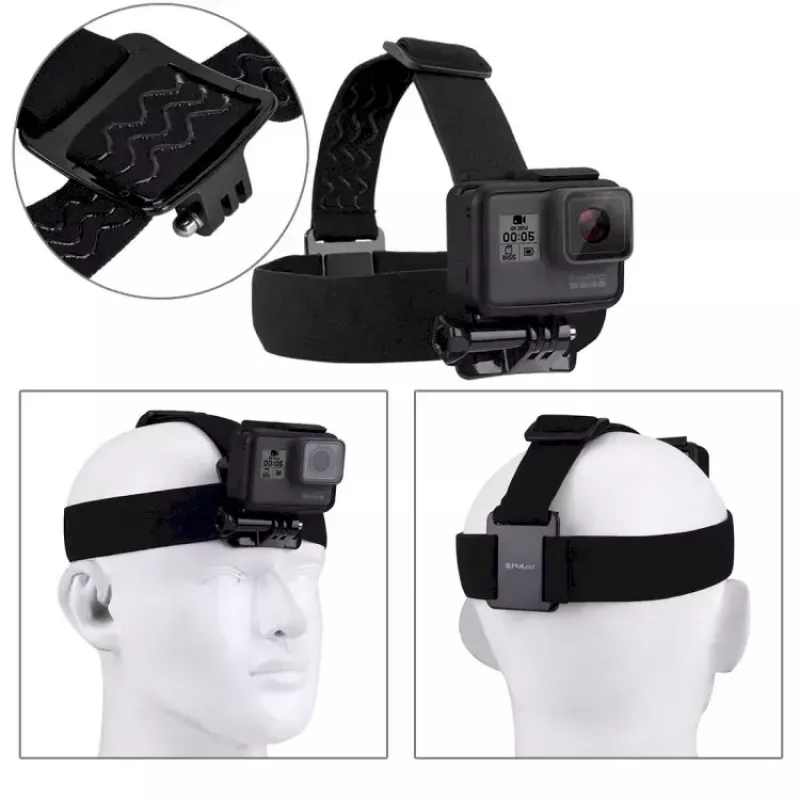 Adaptador de suporte para action cams Puluz suporte de cabeça universal para GoPro HERO9 compatível com frames e caixas
