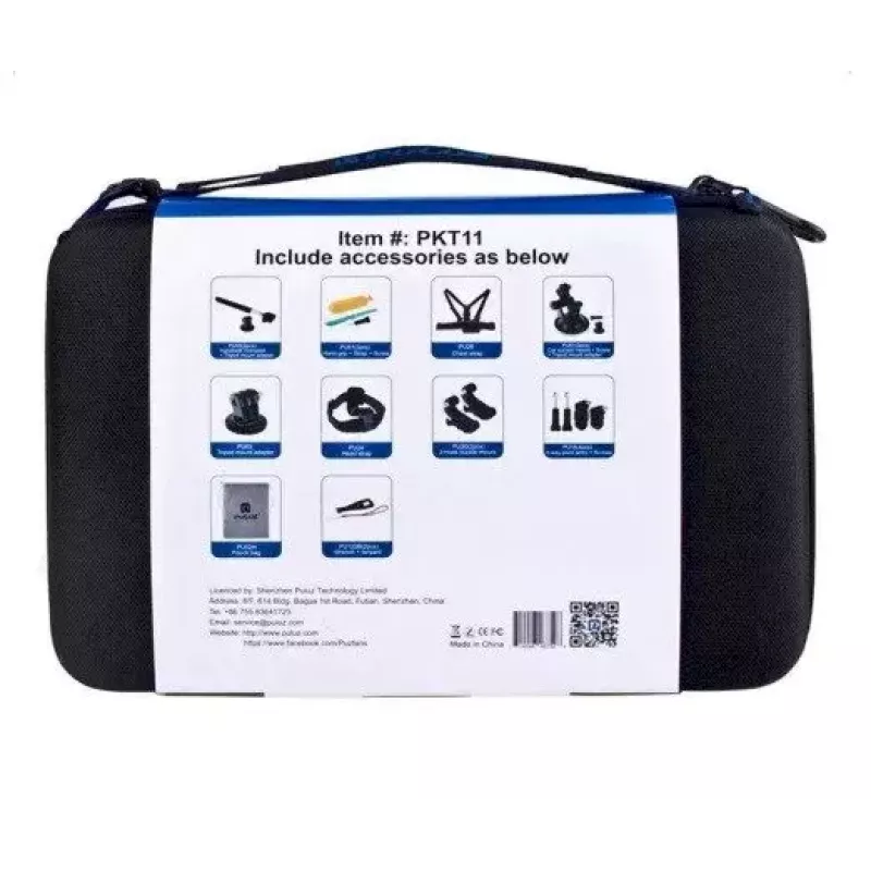 Conjunto de acessórios Puluz PKT11 para câmaras de ação — 20 peças, compatível com Osmo Action 5 Pro