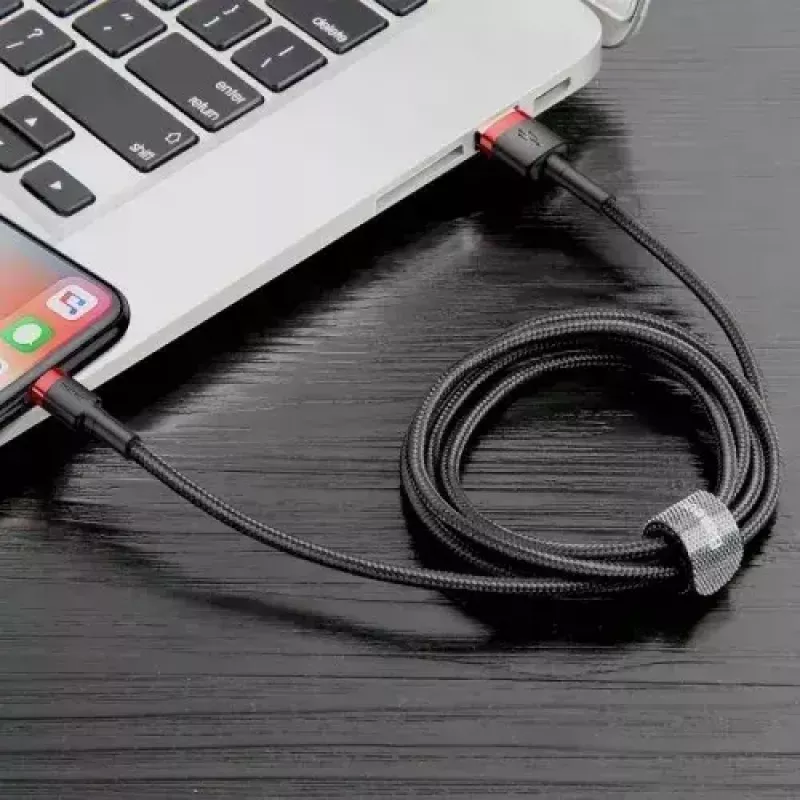 Cabo Lightning Baseus CALKLF-A19 0,5 m preto