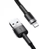 Baseus Cafule CALKLF-AG1 cabo USB-A para Lightning, 2,4 A, 0,5 m, preto/cinzento