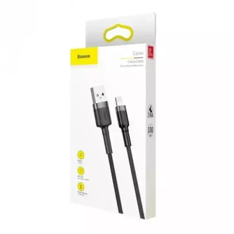 Baseus Cafule CALKLF-AG1 cabo USB-A para Lightning, 2,4 A, 0,5 m, preto/cinzento