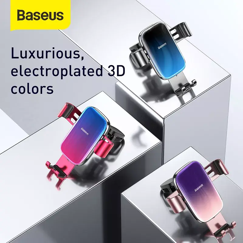 Suporte passivo Baseus Glaze Gravity para telemóvel preto