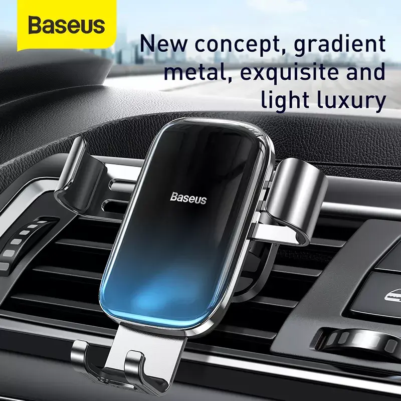 Suporte passivo Baseus Glaze Gravity para telemóvel preto