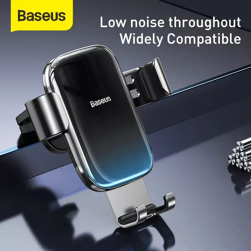 Suporte passivo Baseus Glaze Gravity para telemóvel preto